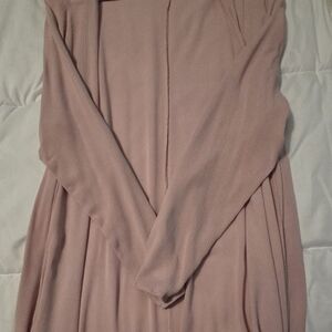 Chic Blush Long Sleeve Cami And Cover Up